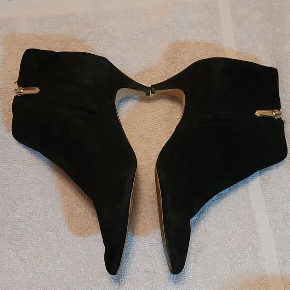 Sam Edelman Kinzey‎ Black Suede Leather Zip Ankle Women Size 5 1/2 - Picture 2 of 8